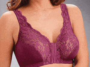Front Hooks, Stretch-lace, Super-lift, and Posture Correction-all in One Bra