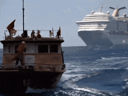 Cruise Ship Encounters Pirates - Watch What the Captain Does Next!
