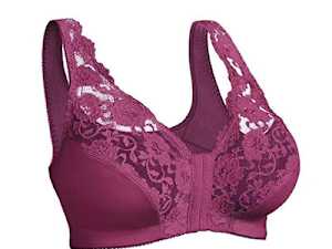 Front Hooks, Stretch-lace, Super-lift, and Posture Correction-all in One Bra
