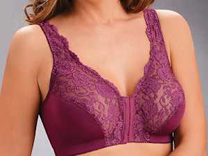 Front Hooks, Stretch-lace, Super-lift, and Posture Correction-all in One Bra