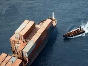 Container Ship Meets Pirates - Watch What The Captain Does Next!